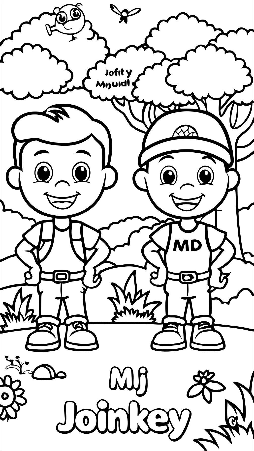 mikey and jj coloring pages